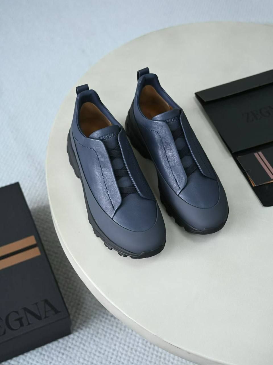 Кроссовки Zegna темно-синие